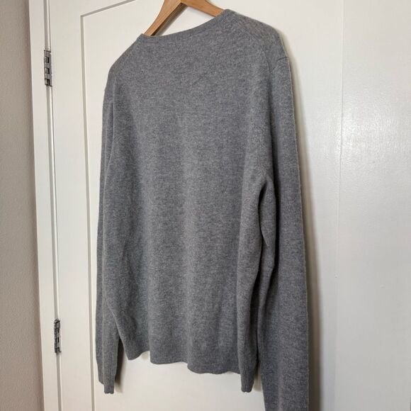Nordstrom Sweater Mens Sz XL Gray Knit 100% Cashmere Crewneck Super Soft Classic - Picture 7 of 11